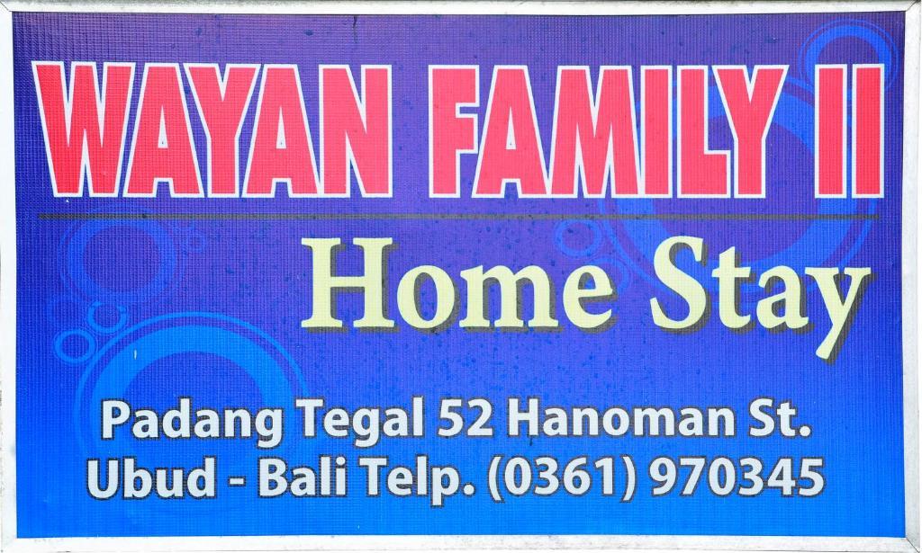 Wayan Family II Homestay Ubud Eksteriør billede